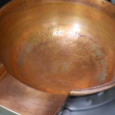 修理後の600mmの銅鍋